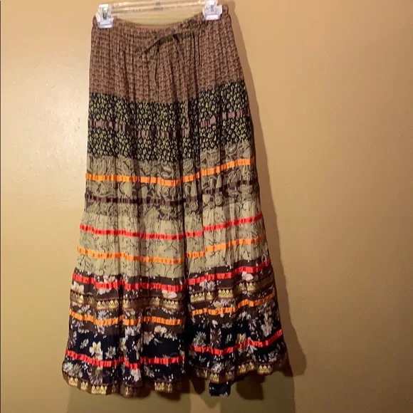 Bohemian Multi-Color Maxi Skirt - Picture 1 of 2